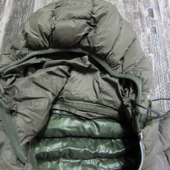 NWT Lt. Quilted Jacket Olive w/Zip Off Down Hood - Picture 6 of 9
